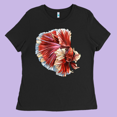 Betta Fish Ladies Tee Designed By Lillyallendesigns