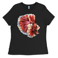 Black Betta Fish Ladies Tee - LillyAllenDesigns