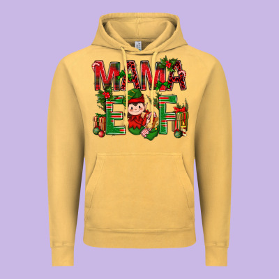 Mama Elf With Gift Christmas Vintage Hoodie Designed By Bundleandbundleshop