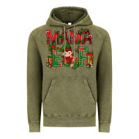 Vintage Olive Mama Elf With Gift Christmas Vintage Hoodie - BundleAndBundleShop