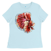 Baby Blue Betta Fish Ladies Tee - LillyAllenDesigns