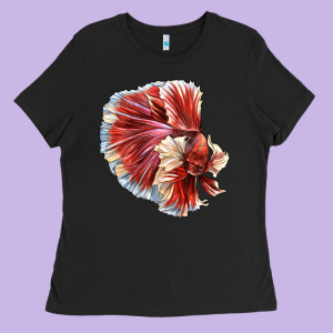 Betta Fish Ladies Tee Designed By Lillyallendesigns