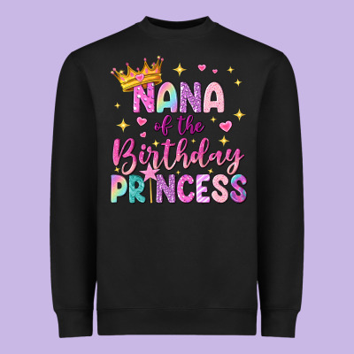 Nana Of The Birthday Princess Heavyweight Sweatshirt Designed By Nancycooperartshop