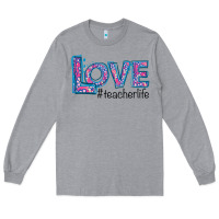 Heather Grey love teacher life Long Sleeve Tee - Bettercallsaul