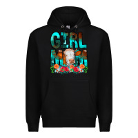 Black Girl Mom Cow Flowers Premium Hoodie - CowCowDesign