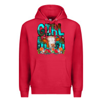 Cardinal Girl Mom Cow Flowers Premium Hoodie - CowCowDesign