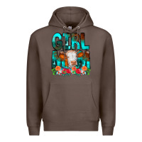 Coffee Girl Mom Cow Flowers Premium Hoodie - CowCowDesign