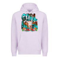 Lilac Girl Mom Cow Flowers Premium Hoodie - CowCowDesign