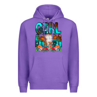 Purple Girl Mom Cow Flowers Premium Hoodie - CowCowDesign