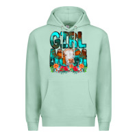 Seafoam Girl Mom Cow Flowers Premium Hoodie - CowCowDesign