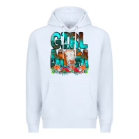 White Girl Mom Cow Flowers Premium Hoodie - CowCowDesign