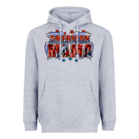 Heather Grey American Mama Mother's Day Heavyweight Hoodie - FaDigitalArtStudio