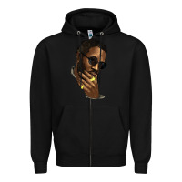 Black Black man Zipper Hoodie - HowdyJamesFarm