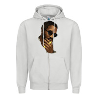 Dove Grey Black man Zipper Hoodie - HowdyJamesFarm