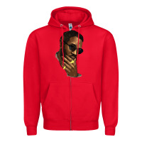 Red Black man Zipper Hoodie - HowdyJamesFarm