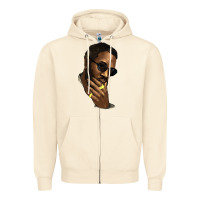 Sandshell Black man Zipper Hoodie - HowdyJamesFarm