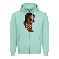 Seafoam Black man Zipper Hoodie - HowdyJamesFarm