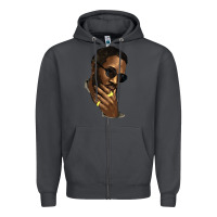 Smoke Black man Zipper Hoodie - HowdyJamesFarm