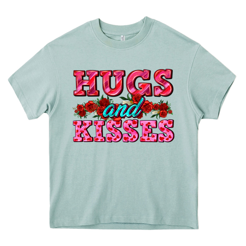 Hugs And Kisses Valentines Heavy Core Tee by AdoDesignShop | Teevron