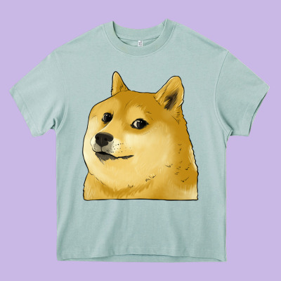 Doge Coin Shiba Dog Heavy Core Tee Designed By Jasminsmagicworld