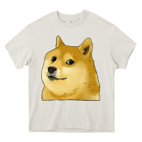 Cream doge coin shiba dog Heavy Core Tee - Jasminsmagicworld