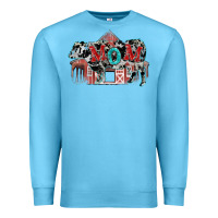Ocean Blue Mom cow Mother's Day Premium Sweatshirt - FaDigitalArtStudio