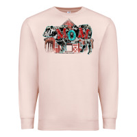 Pale Pink Mom cow Mother's Day Premium Sweatshirt - FaDigitalArtStudio