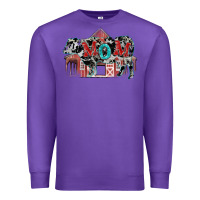 Purple Mom cow Mother's Day Premium Sweatshirt - FaDigitalArtStudio