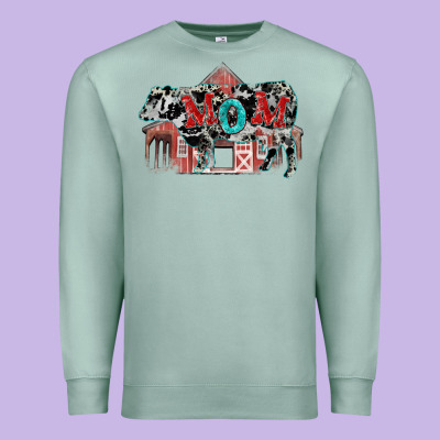 Mom Cow Mother's Day Premium Sweatshirt Designed By Fadigitalartstudio