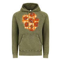 Vintage Olive Thanksgiving Turkey With Tartan Patch Vintage Hoodie - BundleAndBundleShop