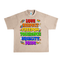 French Oak love respect freedom tolerance equality pride Urban Heavy Tee - LillyAllenDesigns
