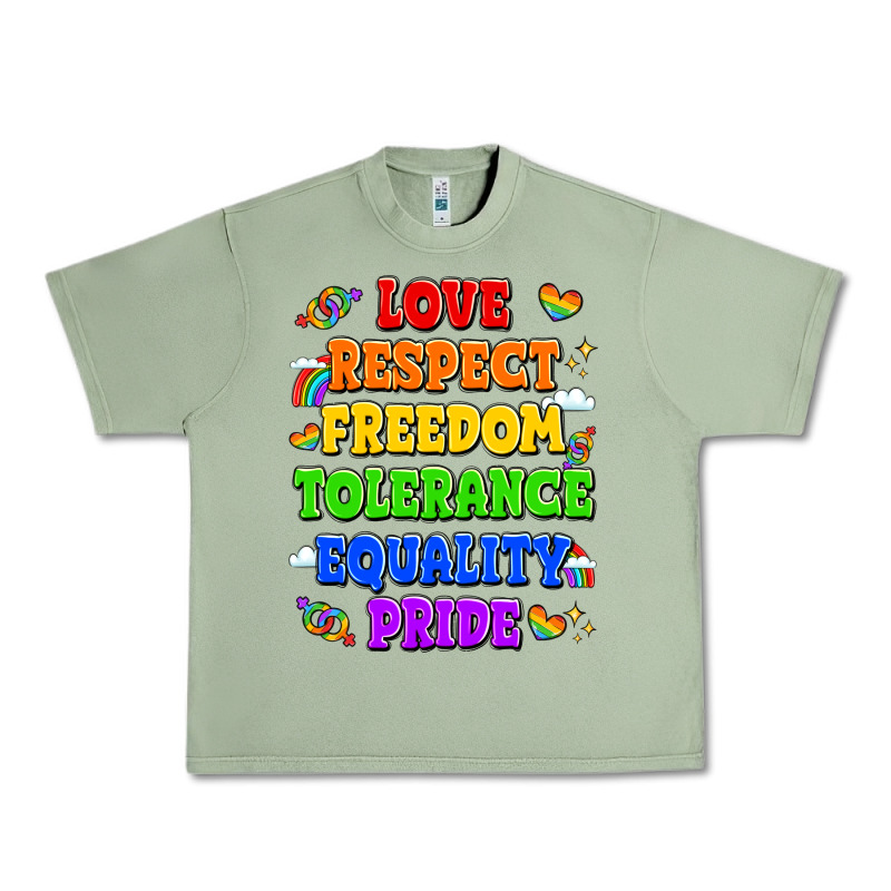 Love Respect Freedom Tolerance Equality Pride Urban Heavy Tee by LillyAllenDesigns | Teevron