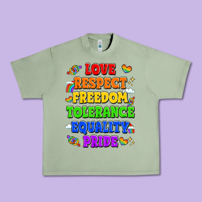 Love Respect Freedom Tolerance Equality Pride Urban Heavy Tee Designed By Lillyallendesigns