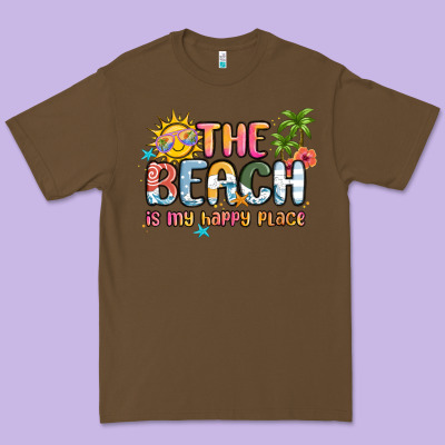 The Beach Is My Happy Place Premium Tee Designed By Maliassmallbusiness