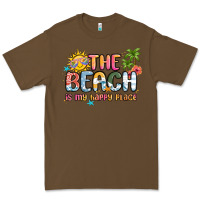 Cacao the beach is my happy place Premium Tee - MaliasSmallBusiness