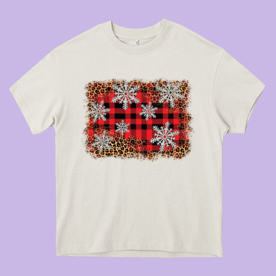 Snowflake Background Heavy Core Tee Designed By Barkaloodesign