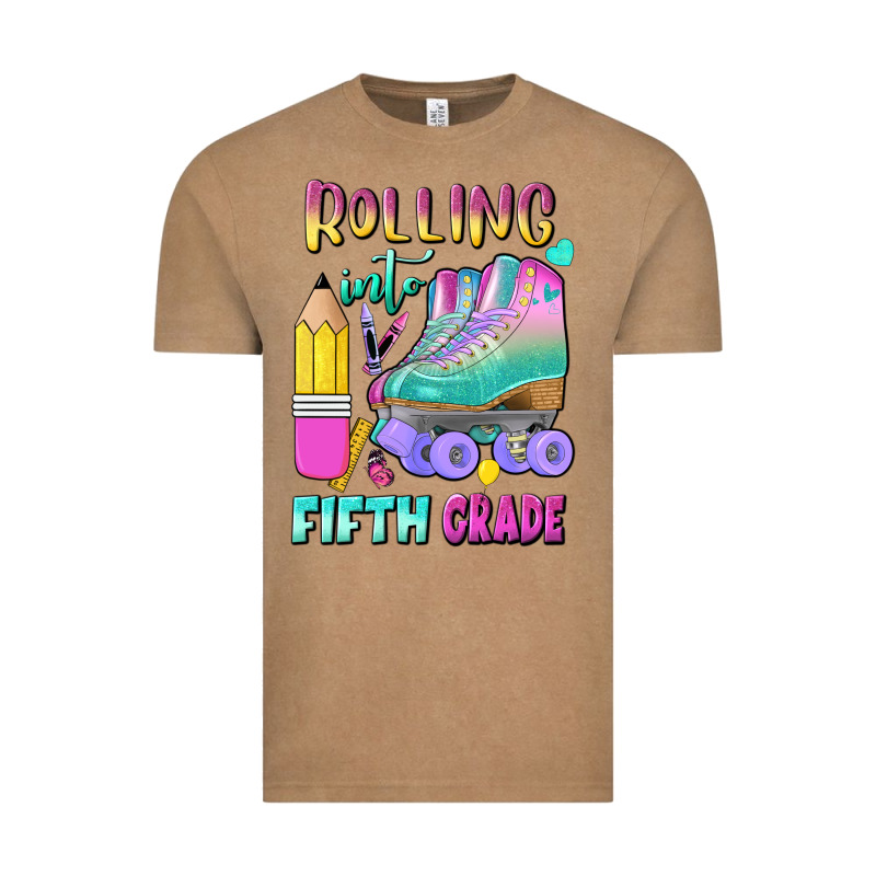 Rolling Into Fifth Grade Vintage Tee by BundleAndBundleShop | Teevron