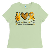 Matcha peace love cure childhood cancer Ladies Tee - Jasminsmagicworld