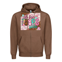 Chestnut Oh for peeps sake tumbler Easter Day Zipper Hoodie - HowdyJamesFarm