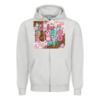 Dove Grey Oh for peeps sake tumbler Easter Day Zipper Hoodie - HowdyJamesFarm