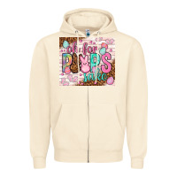 Sandshell Oh for peeps sake tumbler Easter Day Zipper Hoodie - HowdyJamesFarm