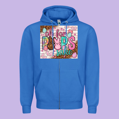 Oh For Peeps Sake Tumbler Easter Day Zipper Hoodie Designed By Howdyjamesfarm