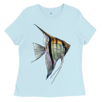 Baby Blue Angelfish Ladies Tee - LillyAllenDesigns