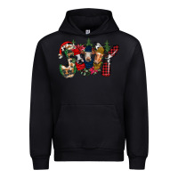 Black joy Christmas cows Urban Hoodie - CowhideDigitalArt