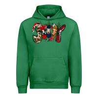 Emerald joy Christmas cows Urban Hoodie - CowhideDigitalArt