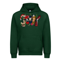 Forest Green joy Christmas cows Urban Hoodie - CowhideDigitalArt