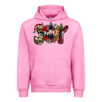 Fuchsia Pink joy Christmas cows Urban Hoodie - CowhideDigitalArt