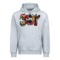 Heather Grey joy Christmas cows Urban Hoodie - CowhideDigitalArt