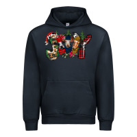 Navy joy Christmas cows Urban Hoodie - CowhideDigitalArt