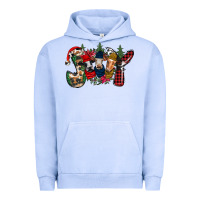 Pigment Grape Ice joy Christmas cows Urban Hoodie - CowhideDigitalArt